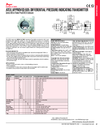 Thumbnail of document Brochure - AT2605 ATEX Approved 605 Differential Pressure